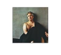 ZHANGLINGG Alan Rickman Poster Wall Art Canvas Aesthetic Music And Movie Decoration Living Room Bedroom 12x12inch(30x30cm) Unframe-style