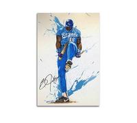 ZHANGLINGG Bo Jackson Signed Poster Classic Moment Wall Art Canvas Aesthetic Music And Movie Decoration Living Room Bedroom 16x24inch(40x60cm) Unframe-style