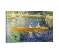 ZHANGLINGG Impressionist Oil Painting Poster The Skiff by Pierre-Auguste Renoir Wall Art Canvas Aesthetic Music And Movie Decoration Living Room Bedroom 24x36inch(60x90cm) Frame-style