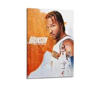 ZHANGLINGG Jalen Brunson Wall Art Canvas Aesthetic Music And Movie Decoration Living Room Bedroom 08x12inch(20x30cm) Frame-style