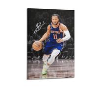 ZHANGLINGG Jalen Brunson Wall Art Canvas Aesthetic Music And Movie Decoration Living Room Bedroom 24x36inch(60x90cm) Frame-style