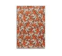 ZHANGLINGG M. C. Escher Painter's Work《Twelve Birds》Posters Wall Art Canvas Aesthetic Music And Movie Decoration Living Room Bedroom 20x30inch(50x75cm) Unframe-style