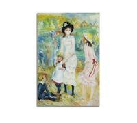 ZHANGLINGG Pierre-Auguste Renoir Artwork(Children on The Seashore, Guernsey) Wall Art Canvas Aesthetic Music And Movie Decoration Living Room Bedroom 08x12inch(20x30cm) Unframe-style