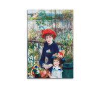 ZHANGLINGG Pierre-Auguste Renoir Impressionism Painter Works《The Two Sisters on The Balcony》 Wall Art Canvas Aesthetic Music And Movie Decoration Living Room Bedroom 24x36inch(60x90cm) Unframe-style