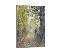 ZHANGLINGG Pierre-Auguste Renoir Painter Works《In The Woods》 Wall Art Canvas Aesthetic Music And Movie Decoration Living Room Bedroom 08x12inch(20x30cm) Frame-style