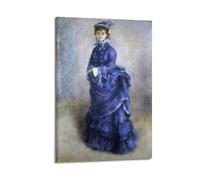 ZHANGLINGG Pierre Auguste Renoir Poster La Parisienne Wall Art Canvas Aesthetic Music And Movie Decoration Living Room Bedroom 20x30inch(50x75cm) Frame-style
