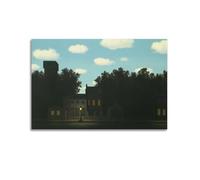 ZHANGLINGG Rene Magritte Painting Poster The Empire of Light II Wall Art Canvas Aesthetic Music And Movie Decoration Living Room Bedroom 24x36inch(60x90cm) Unframe-style