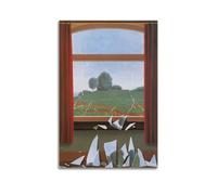 ZHANGLINGG Rene Magritte Painting Poster The Key to The Fields Wall Art Canvas Aesthetic Music And Movie Decoration Living Room Bedroom 20x30inch(50x75cm) Unframe-style