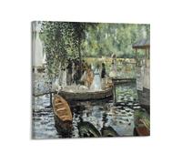 ZHANGLINGG The Frog By Painter Pierre Auguste Renoir Wall Art Canvas Aesthetic Music And Movie Decoration Living Room Bedroom 20x20inch(50x50cm) Frame-style