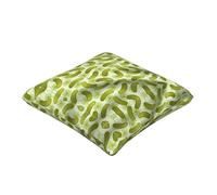 ZhanGM 16"x16" Imitation Linen Pillowcase - 2 Sets, Soft & Breathable, Sushi Dill Pickles Print Memory Huggable, Home Decoration