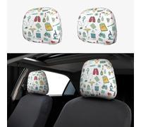 ZhanGM abstraction biology chemistry4 Print Car Headrest Cover Set - 2 Pcs Elastic Breathable Protector for SUV Trucks Vans - Front Seat Head Rest