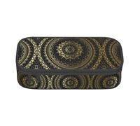 ZhanGM Circle Print Pencil Case – Multi-Purpose Pen Organizer, School Supplies, Stationery, Makeup, and Office Use