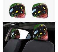 ZhanGM Colorful Ladybirds Print Car Headrest Cover Set - 2 Pcs Elastic Breathable Protector for SUV Trucks Vans - Front Seat Head Rest