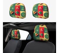 ZhanGM school math symbols Print Car Headrest Cover Set - 2 Pcs Elastic Breathable Protector for SUV Trucks Vans - Front Seat Head Rest
