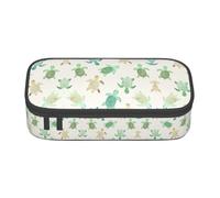 ZhanGM Turtle Write Print Pencil Case â€“ Multi-Purpose Pen Organizer, School Supplies, Stationery, Makeup, and Office Use