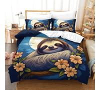 Zhangmyxsh 3D Printed Duvet Cover Set Sloth Microfiber Comforter Cover with Hidden Zipper with Pillow Case Bedding Cover for Kids Boys Girls Adult King（220x240cm）