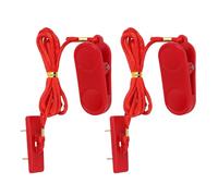 Zhangpu 2 Pieces Treadmill Security Key Universal Rectangular Double Insert Running Machine Emergency Stop Switch for Gym