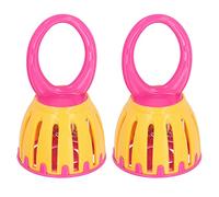Zhangpu 2Pcs Hand Percussion Jingle Bell Cage Bell Rattle Shaker Rattle Toy Instrument Hand Bells for Baby Kids