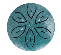 Zhangpu 6 Note Miniature Steel Drum for Outdoor Garden Drum, Rain Drum with Silicone Cap for Relaxation and Meditation, Suitable for Yoga and Music Education (Green)
