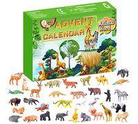 Zhangpu Christmas Advent Calendars Dinosaur Animal Figures Plastic Dinosaur Toy Set 24 Days Gifts Countdown Calendar for Kids 3+ (As shown in the picture)