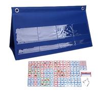 Zhangpu CVC Words Phonics Games CVC Phonics Games Word Pocket Chart 38 Double Sided Cards 52 Alphabet Cards with Tripod Stand for Preschool Kindergarten