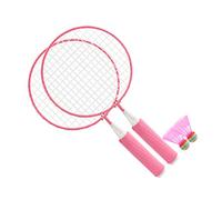 Zhangpu Kids Oversized Children Badminton Racket Set with Large Net Surface and Soft Handle, Complete Game Kit for Junior Players (Roseate)