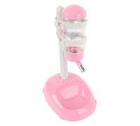 Zhangpu Pet Standing Water Dispenser Height Adjustable 500ml Capacity Automatic Water Feeder for Dog Cat (Pink)