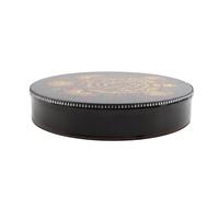 Zhangpu Shaman Totem Drum Premium Sound Therapy Tool for Music Lovers, Easy to Carry and Store for Home or Outdoor Use, Handcrafted Wood+Leather 25cm Black