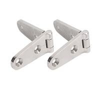 Zhangpu Stainless Steel Heavy Duty Strap Hinge Mirror Polishing for Boat Deck Barn Door, 2 Pieces Marine Hardware for Saltwater Environment (2 Holes: 103x27mm/4.06x1.06in)