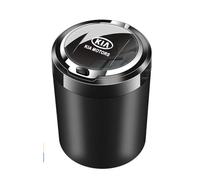 zhangqin Car Ashtray for Kia EV6 2021-2025, Detachable Cigarette Bin, Smell Proof Sealed, Durable Metal Material, Stainless Steel Liner,Black