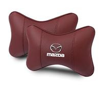 zhangqin Car Headrest for Mazda CX 5 2012-2025,PU Leather Car Seat Head Cushion,2 Pieces,Pillow Four Seasons Universal,Red