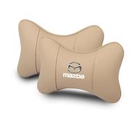 zhangqin Car Headrest for Mazda CX 9,PU Leather Car Seat Head Cushion,2 Pieces,Pillow Four Seasons Universal,Beige