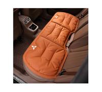 zhangqin Car Seat Covers for Mitsubishi Outlander PHEV 2013-2025, Front Auto Cushion, Breathable Nappa Faux Leather Protector, Non-Slip Flat Mat Interior Accessories,Orange-Back Row