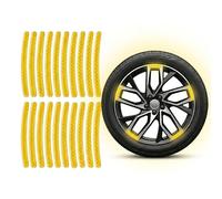 zhangqin Motorcycle Wheel Rim Reflective Stickers for Royal Enfield Himalayan 450, Night Driving Safety Warning Decals, Bright Honeycomb Strip, Strong Adhesion Tape,Yellow