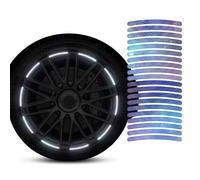 zhangqin Motorcycle Wheel Rim Reflective Stickers for Royal Enfield Himalayan 450, Night Driving Safety Warning Decals, Bright Honeycomb Strip, Strong Adhesion Tape,Multi-colored