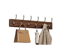 zhangrui1888 Coat Rack Shelf Wall Mounted Wall-Mounted Coat Rack, Door-Mounted Hooks, No Drilling Required, Key-Shaped Design,Wood
