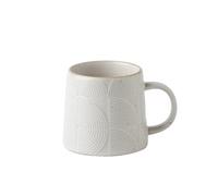zhangrui1888 Coffee Mug Embossed Conical Coffee Mugs Set of 1, with A Capacity of 14.54 oz and Two Colors of Ceramic Coffee Mugs for Families Mugs(White)
