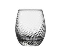 zhangrui1888 Glass Cups Spiral Strips Stemless Drinking Glasses, Hand Blown Textured Glass Cups for Water, Juice, Iced Tea, Cocktails and Whiskey Glass Coffee Mugs(Small)