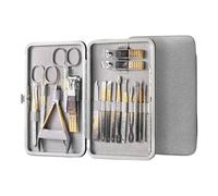 zhangrui1888 Men's Toupee Grey Nail Clipper Set 8/12/18pcs Manicure Kits Professional Pedicure Set Mens Accessories Personal Care Set Toupee for Men(18pcs)