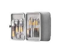 zhangrui1888 Men's Toupee Grey Nail Clipper Set 8/12/18pcs Manicure Kits Professional Pedicure Set Mens Accessories Personal Care Set Toupee for Men(12pcs)