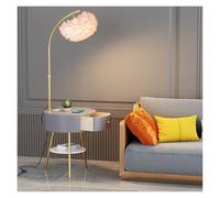 zhangrui1888 Standing Lamp Farmhouse Narrow Nightstand Floor Lamp, Wooden End Side Table Adjustable Reading Lamps Modern Reading Lamp(Gris)