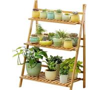 ZHANGshouf 3-Tier Folding Plant Shelf Rack - Garden for Potted Plants Flower Pot Display Stand - 4 Colors Available - Perfect for Home & Garden Decor