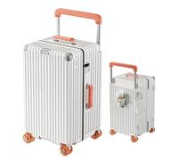 ZHANGshouf Carry on Luggage XL Suitcase with Wheels 28 Inch Luggage Hard Shell Suitcases with Cup Holder 360°Universal Wheel,B,22in