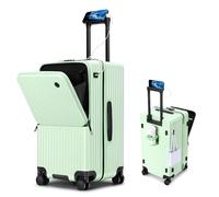 ZHANGshouf Carry on Luggage XL Suitcase with Wheels 28 Inch Luggage Hard Shell Suitcases with Cup Holder 360°Universal Wheel,Light Green,30in