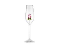 ZHANGshouf Glass Rose Unique Romantic Flower Cocktail Glassware Bordeaux White Wine, Red Wine,High End Wine Glass,4