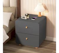 ZHANGshouf Minimalist Nightstand for Small Space,Modern Bedside Table with 2 Drawers,Simple End Table Accent Table for Bedroom, Dormitory,D,45 * 40 * 45cm