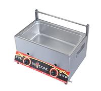ZHANGshouf Professional Commercial Gas Deep Fryer, Stainless Steel Countertop Propane LPG Double Slot Desktop Deep Fryer - Perfect for French Fries in Restaurant
