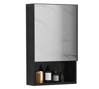 ZHANGshouf Rectangular Bathroom Mirror Cabinet, Wall-Mounted Aluminum Storage for Bedroom, Living Room & Toilet, Stylish Medicine Cabinet with
