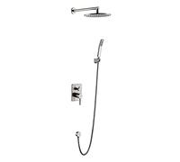 ZHANGshouf Shower System Set of Brushed Brass Faucets Hidden Wall Mixture Xer Taps with 20cm Rain Head and Hand Advanced Technology Injecti