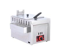 ZHANGshouf Stainless Steel Gas Deep Fryer with Baskets - Commercial Countertop Gas Fryer for French Fries and Fried Chicken - Commercial Food Fry Pan